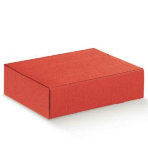 Caixa para três garrafas em cartão vermelho