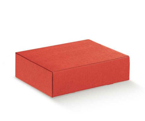 Caixa para três garrafas em cartão vermelho