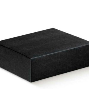 Caixa para três garrafas em cartão preto