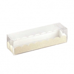 Prisma horizontal transparente com base em cartolina