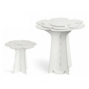 Mesa "Flor" em cartão branco