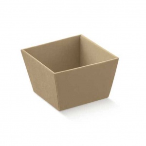 Vaso de base quadrada em cartão kraft