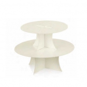 Suporte em cartão branco para montagem com 2 andares