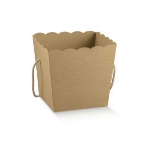 Vaso em cartão kraft com cordel