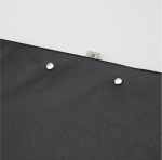 Prancheta para A4 revestida a PVC. Cor: Preto.