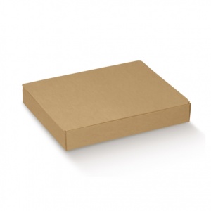 Caixa de envio em cartão kraft liso com tampa integrada