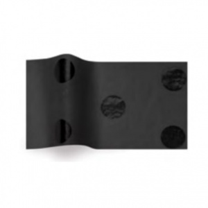 Folha de papel de seda preto com bolas pretas